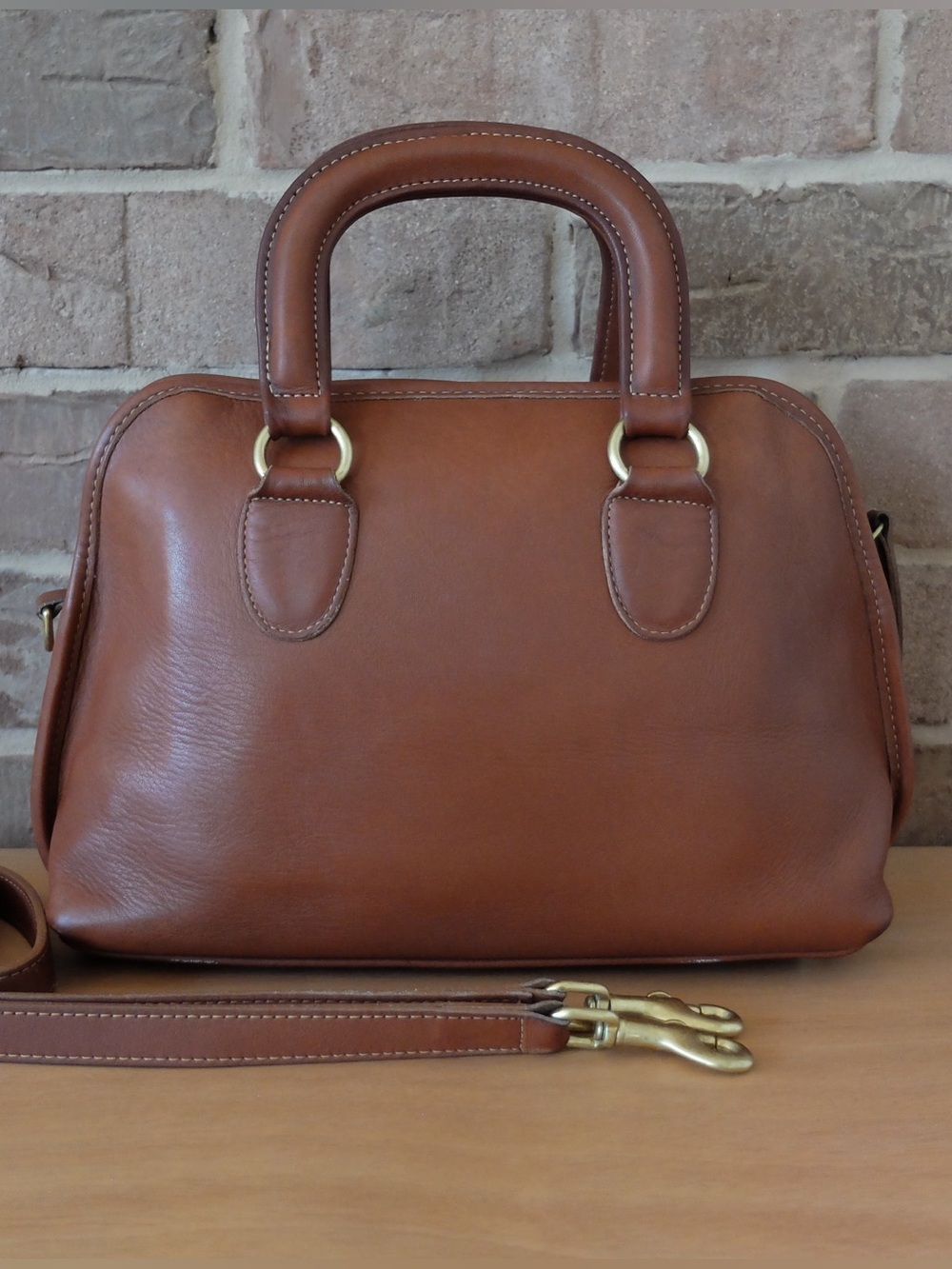 Vintage Coach BAXTER bag in British tan. Style #9903. Made in the USA pre-1994